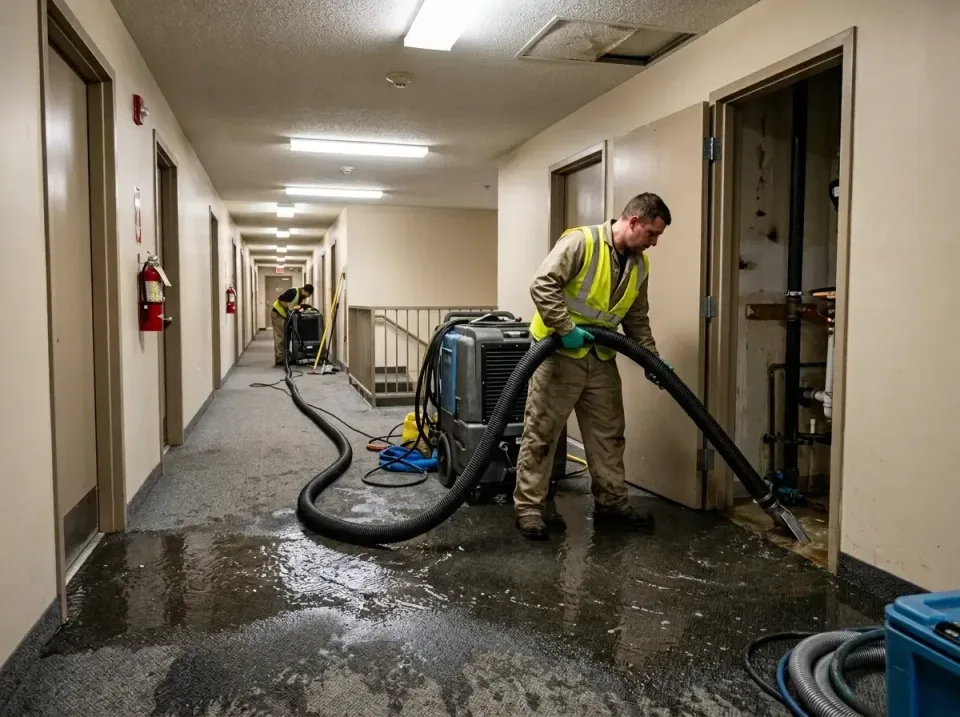 multi-unit-apartment-hallway-f-005 — frequently asked questions, Emergency Burst Pipe Water Extraction & Removal in Fishhook…